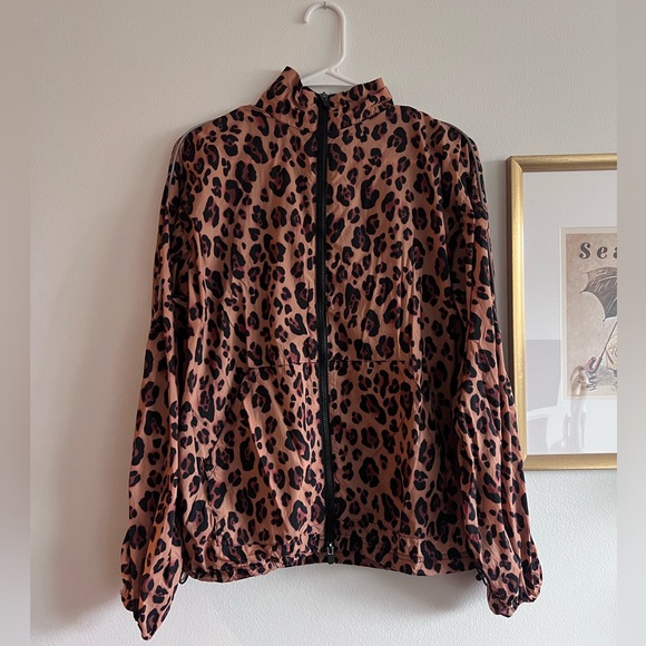 Leopard Print Windbreaker - Picture 1 of 2